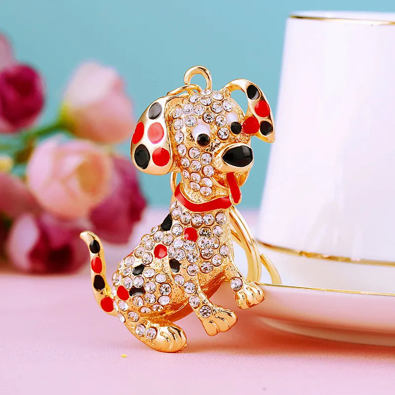 Cartoon Style Color Block Alloy Inlay Rhinestones Women'S Keychain