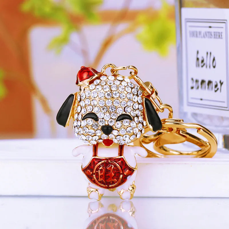 Cartoon Style Color Block Alloy Inlay Rhinestones Women'S Keychain