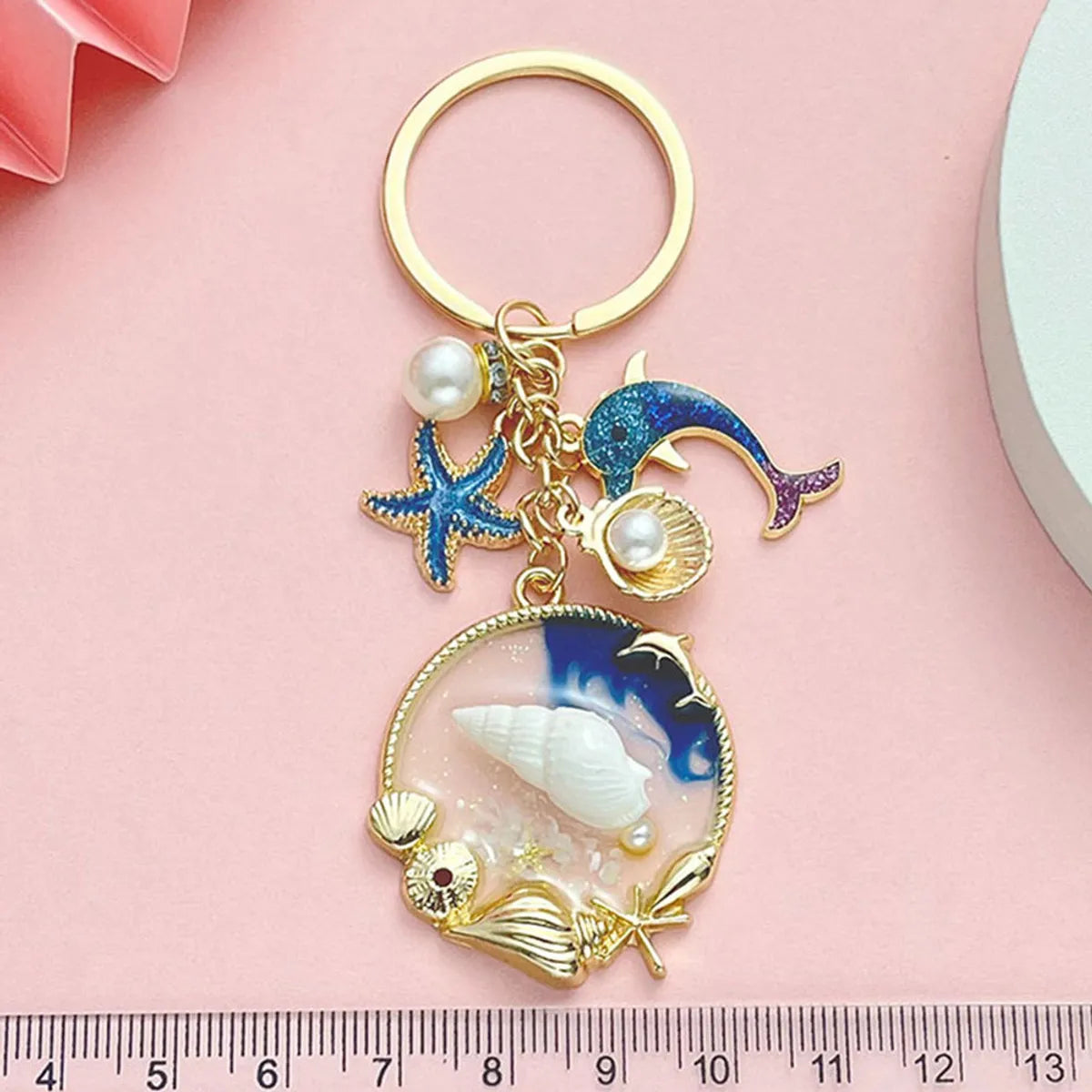 Cartoon Style Color Block Alloy Plating Keychain