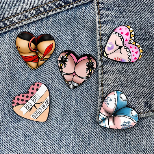 Cartoon Style Color Block Alloy Printing Unisex Brooches