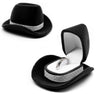 Cartoon Style Cowboy Hat Plastic Flocking Jewelry Boxes