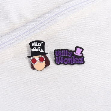 Cartoon Style Cowboy Style Artistic Cartoon Character Letter Magic Hat Alloy Stamping Stoving Varnish Plating Unisex Badge Brooches Collar Pin