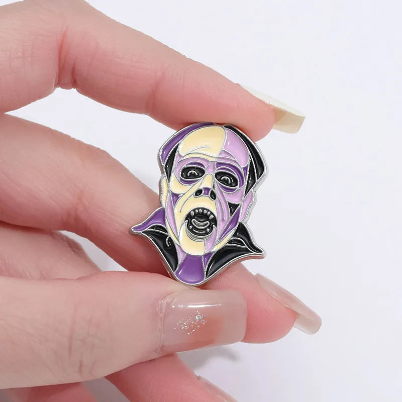 Cartoon Style Cowboy Style Demon Mask Alloy Stamping Stoving Varnish Plating Unisex Brooches