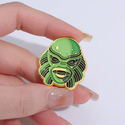 Cartoon Style Cowboy Style Demon Mask Alloy Stamping Stoving Varnish Plating Unisex Brooches