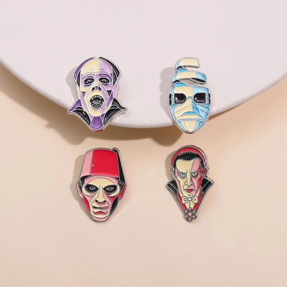 Cartoon Style Cowboy Style Demon Mask Alloy Stamping Stoving Varnish Plating Unisex Brooches