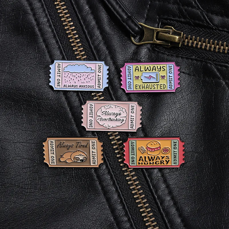 Cartoon Style Cowboy Style Letter Alloy Stamping Stoving Varnish Women'S Brooches