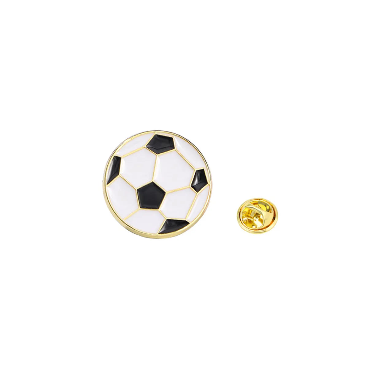 Cartoon Style Cowboy Style Sports Ball Basketball Football Alloy Stamping Stoving Varnish Plating Unisex Brooches