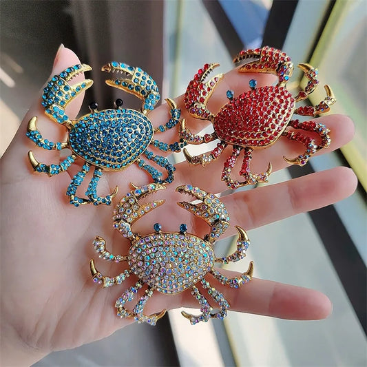 Cartoon Style Crab Alloy Plating Women'S Brooches