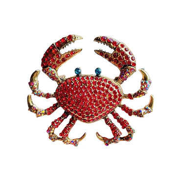 Cartoon Style Crab Alloy Plating Women'S Brooches