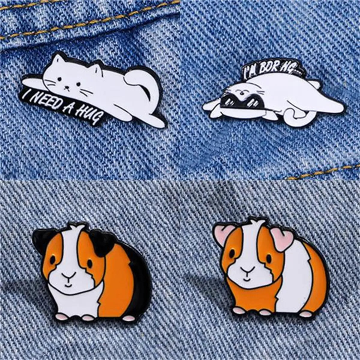 Cartoon Style Cute Animal Alloy Stamping Stoving Varnish Plating Unisex Brooches