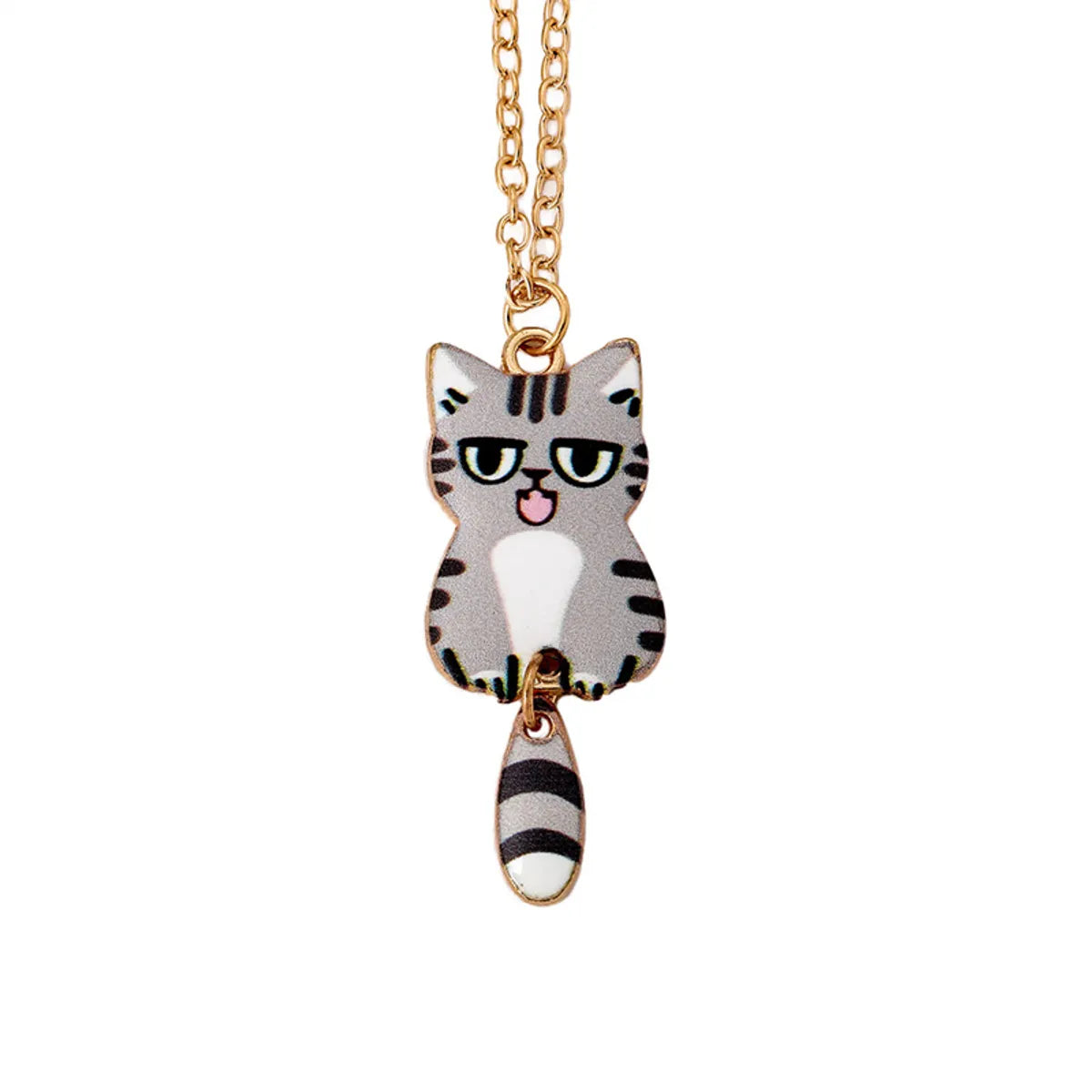 Cartoon Style Cute Animal Cat Alloy Wholesale Earrings Necklace Jewelry Set