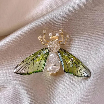 Cartoon Style Cute Animal Insect Bee Alloy Enamel Plating Inlay Rhinestones Unisex Brooches