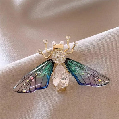 Cartoon Style Cute Animal Insect Bee Alloy Enamel Plating Inlay Rhinestones Unisex Brooches