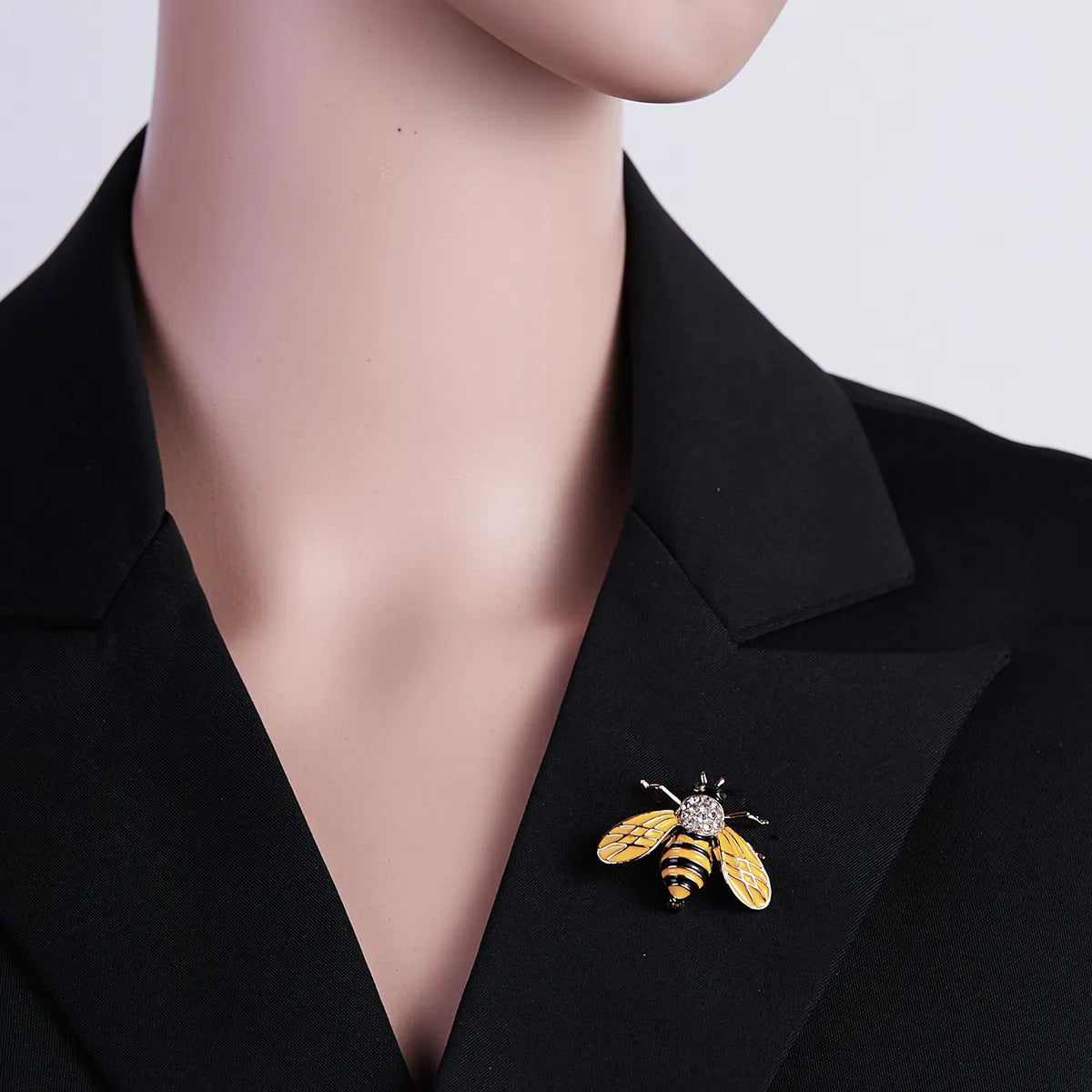 Cartoon Style Cute Animal Insect Bee Alloy Enamel Plating Inlay Rhinestones Unisex Brooches