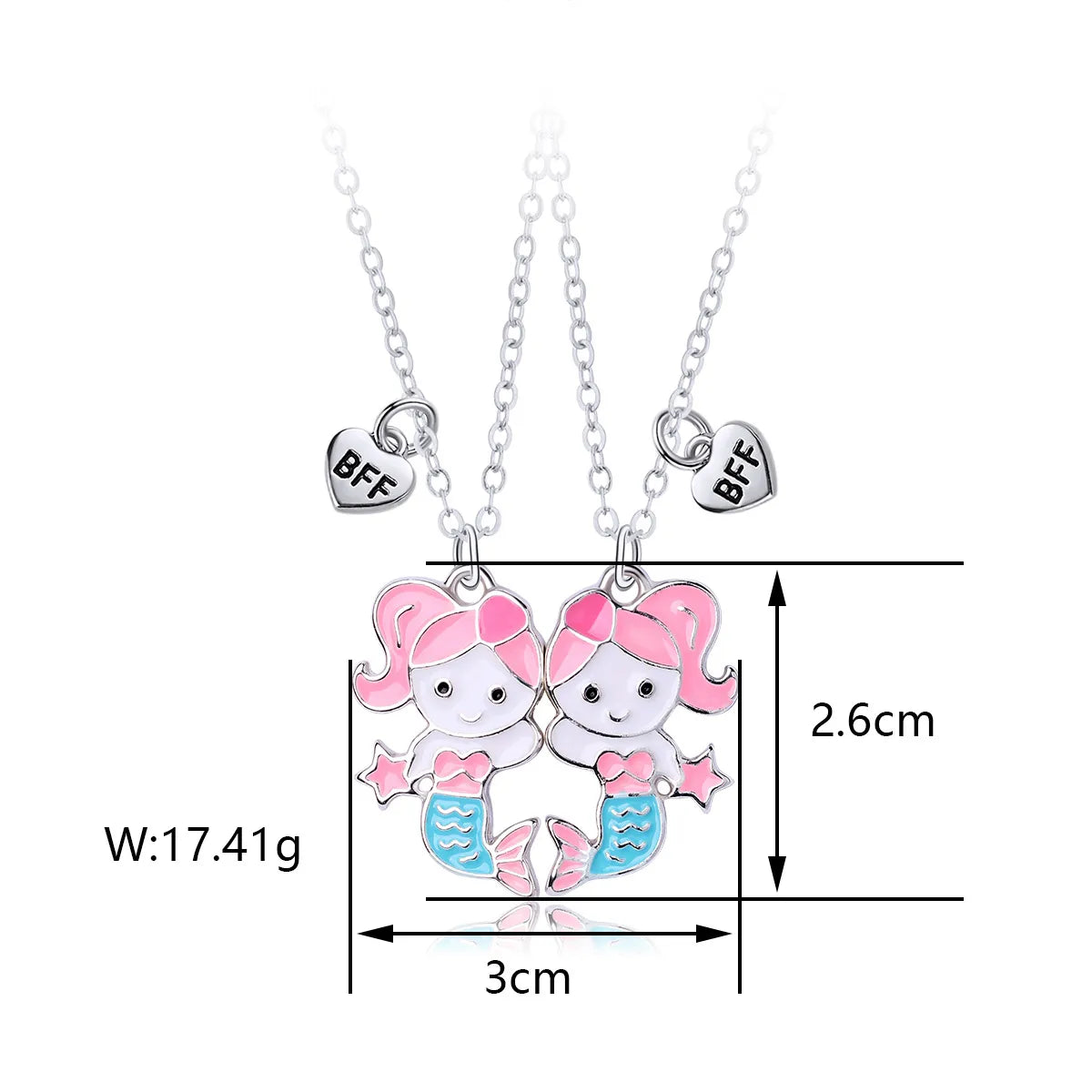 Cartoon Style Cute Animal Mermaid Alloy Plating Girl'S Pendant Necklace