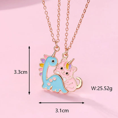 Cartoon Style Cute Animal Mermaid Alloy Plating Girl'S Pendant Necklace