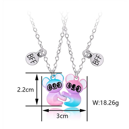 Cartoon Style Cute Animal Mermaid Alloy Plating Girl'S Pendant Necklace