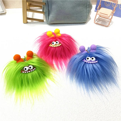 Cartoon Style Cute Animal Monster Plush Unisex Keychain