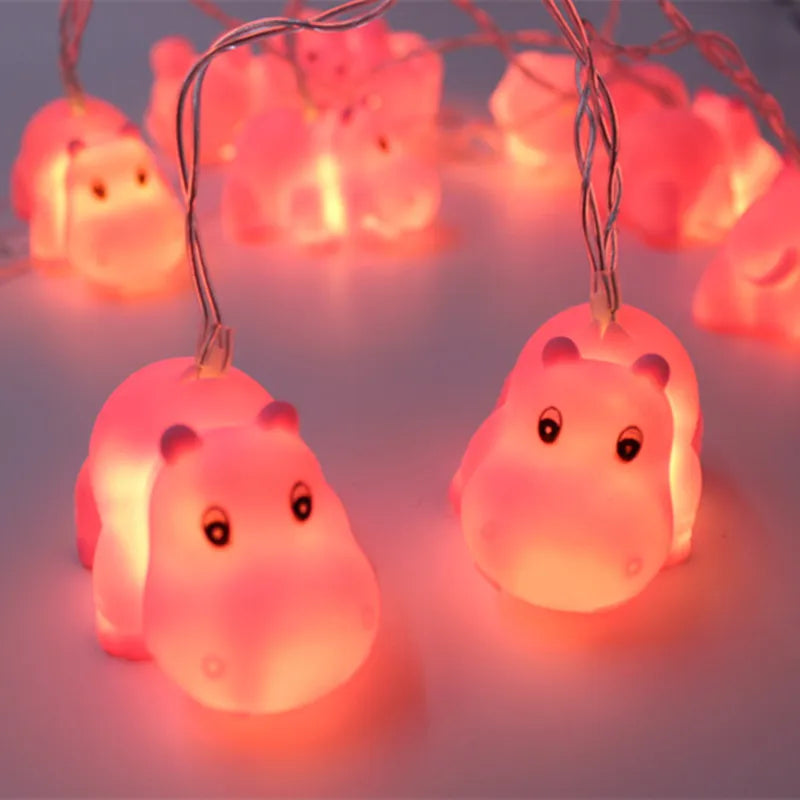 Cartoon Style Cute Animal Vinyl Party String Lights