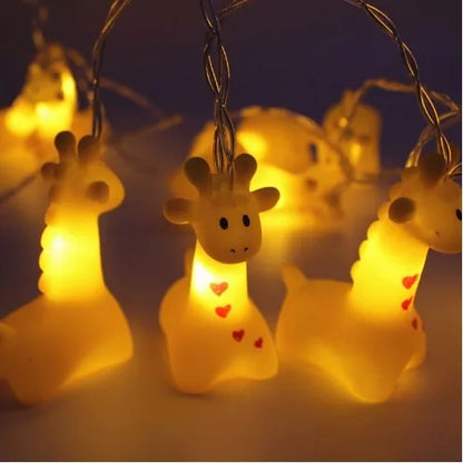 Cartoon Style Cute Animal Vinyl Party String Lights