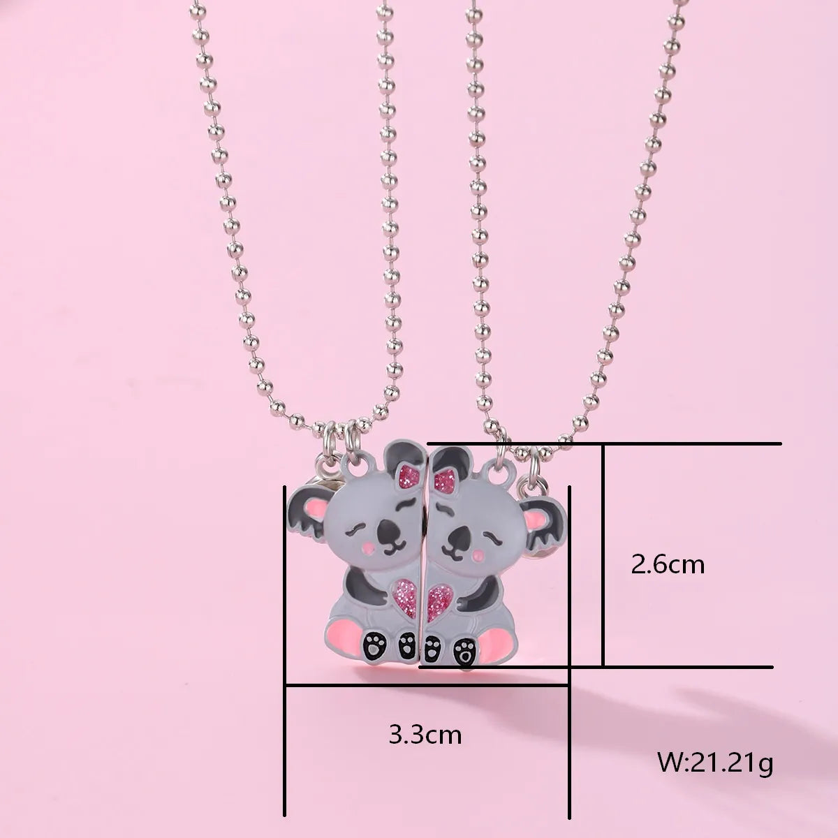 Cartoon Style Cute Bear Alloy Girl'S Pendant Necklace