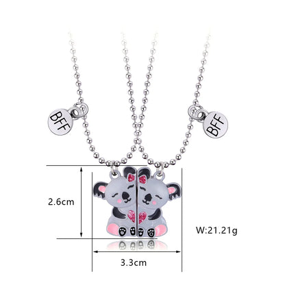 Cartoon Style Cute Bear Alloy Girl'S Pendant Necklace