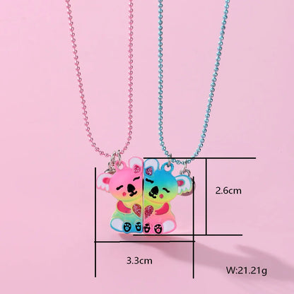 Cartoon Style Cute Bear Alloy Girl'S Pendant Necklace