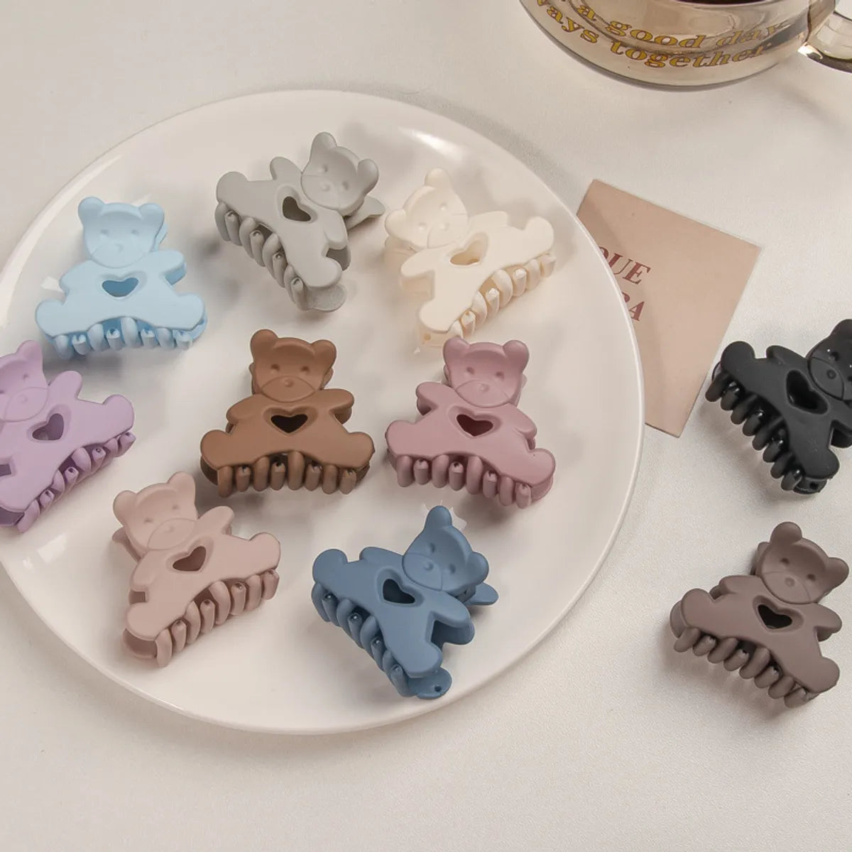 Cartoon Style Cute Bear Plastic Hair Claws