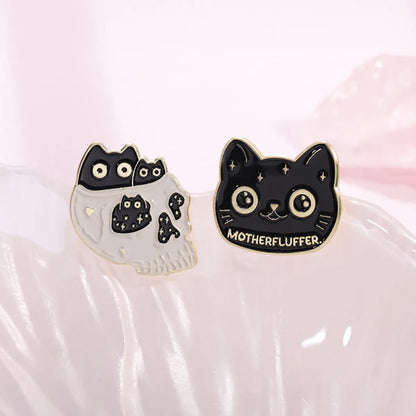 Cartoon Style Cute Book Moon Cat Alloy Plating Unisex Brooches