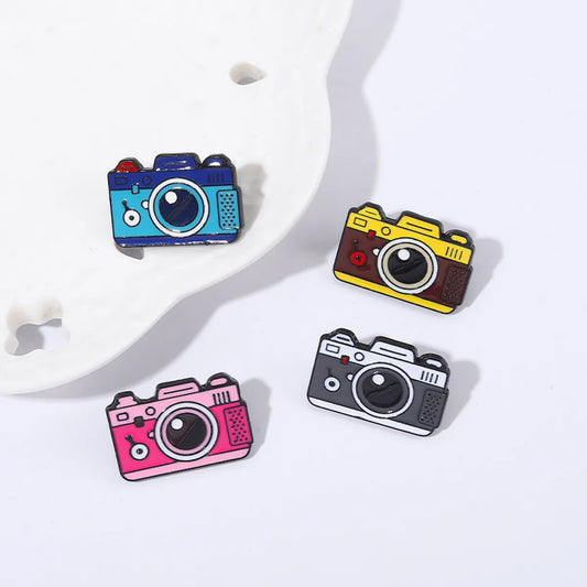 Cartoon Style Cute Camera Alloy Stoving Varnish Unisex Brooches