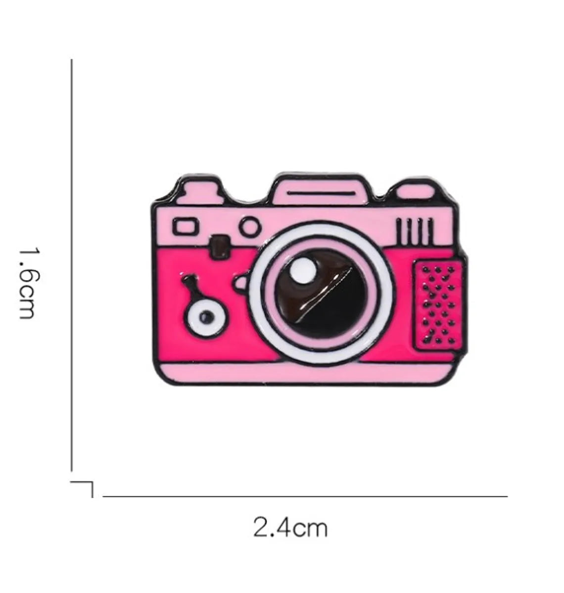 Cartoon Style Cute Camera Alloy Stoving Varnish Unisex Brooches