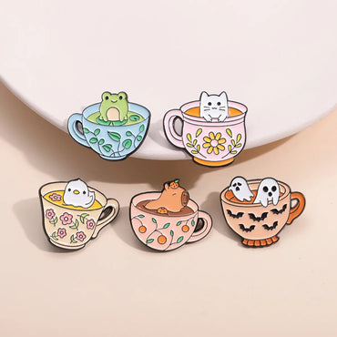 Cartoon Style Cute Cartoon Alloy Stoving Varnish Plating Unisex Brooches