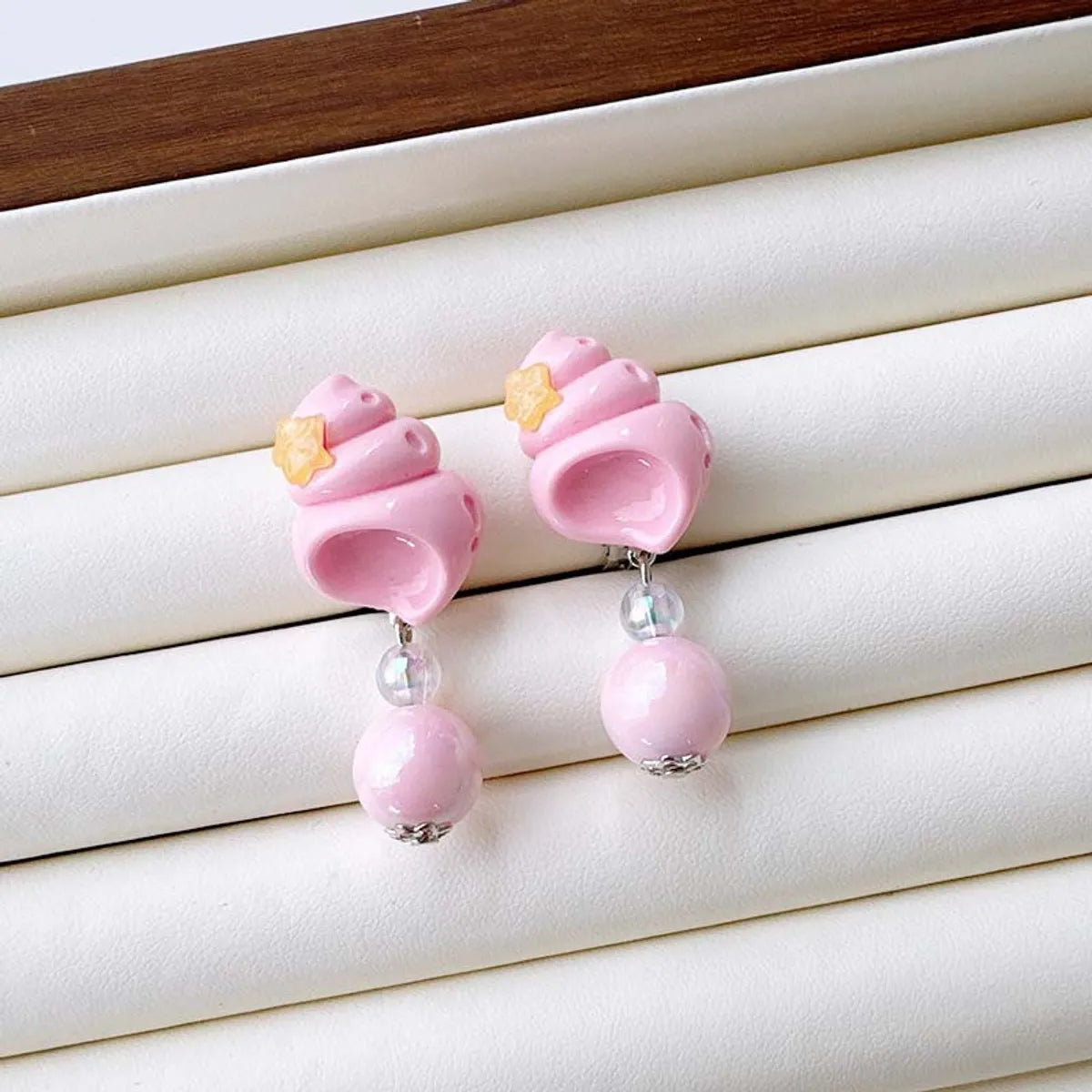 Cartoon Style Cute Cartoon Bow Knot Shell Resin Beaded Kid'S Earrings Necklace