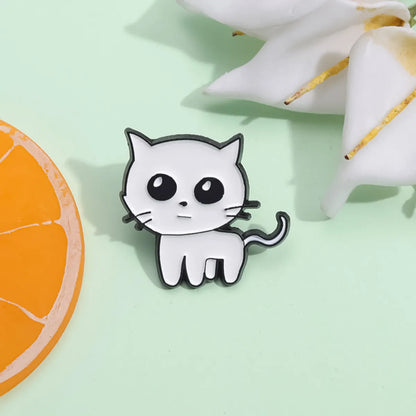 Cartoon Style Cute Cat Alloy Plating Unisex Brooches