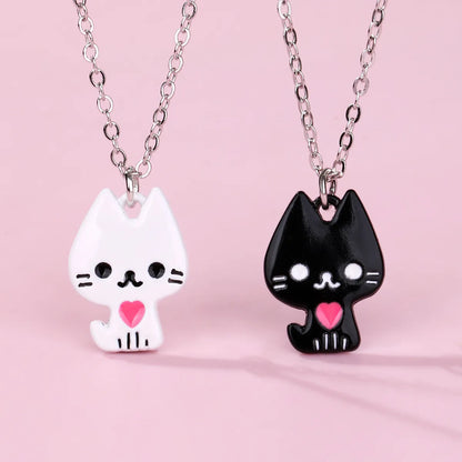 Cartoon Style Cute Cat Alloy Spray Paint Kid'S Pendant Necklace