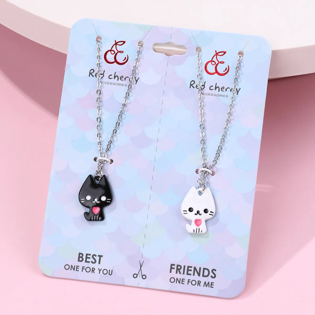 Cartoon Style Cute Cat Alloy Spray Paint Kid'S Pendant Necklace