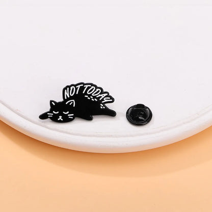 Cartoon Style Cute Cat Alloy Stamping Stoving Varnish Plating Unisex Brooches