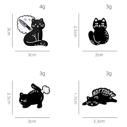 Cartoon Style Cute Cat Alloy Stamping Stoving Varnish Plating Unisex Brooches