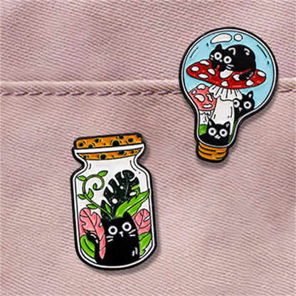 Cartoon Style Cute Cat Alloy Stoving Varnish Plating Unisex Brooches