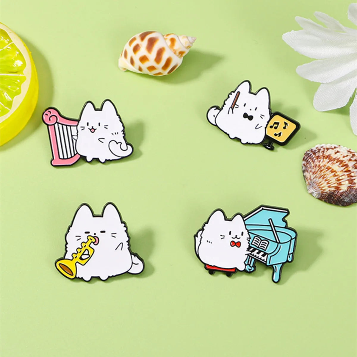 Cartoon Style Cute Cat Alloy Stoving Varnish Unisex Brooches