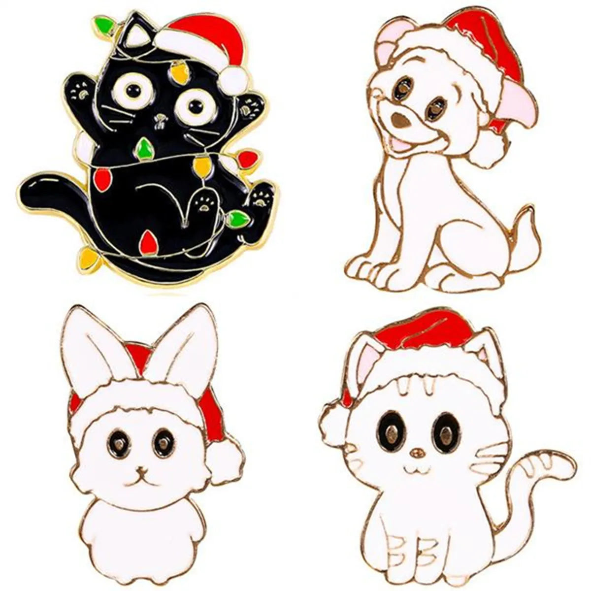 Cartoon Style Cute Cat Alloy Stoving Varnish Unisex Brooches