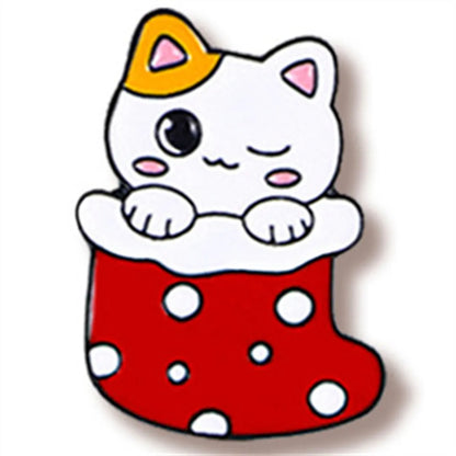 Cartoon Style Cute Cat Alloy Stoving Varnish Unisex Brooches