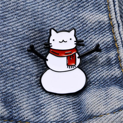 Cartoon Style Cute Cat Alloy Stoving Varnish Unisex Brooches