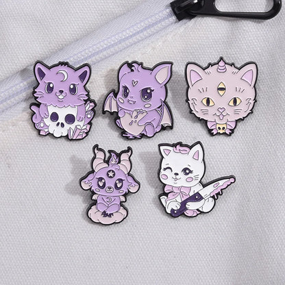 Cartoon Style Cute Cat Alloy Stoving Varnish Women'S Brooches