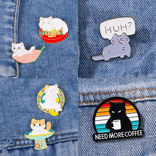 Cartoon Style Cute Cat Alloy Women'S Brooches