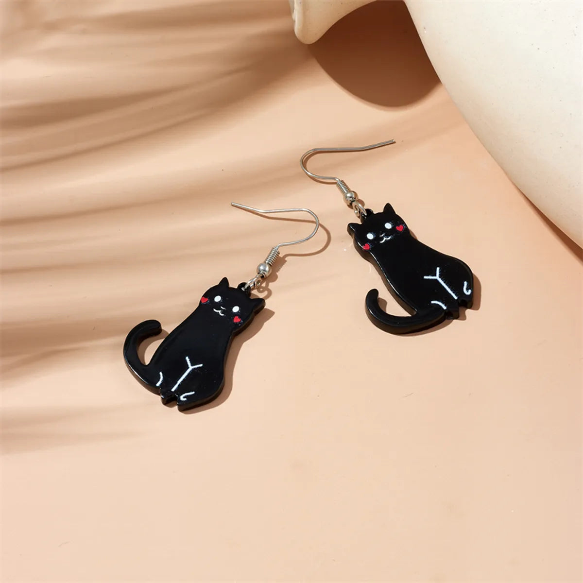 Cartoon Style Cute Cat Arylic Women's Drop Earrings