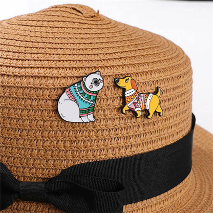 Cartoon Style Cute Classic Style Animal Alloy Stoving Varnish Unisex Brooches