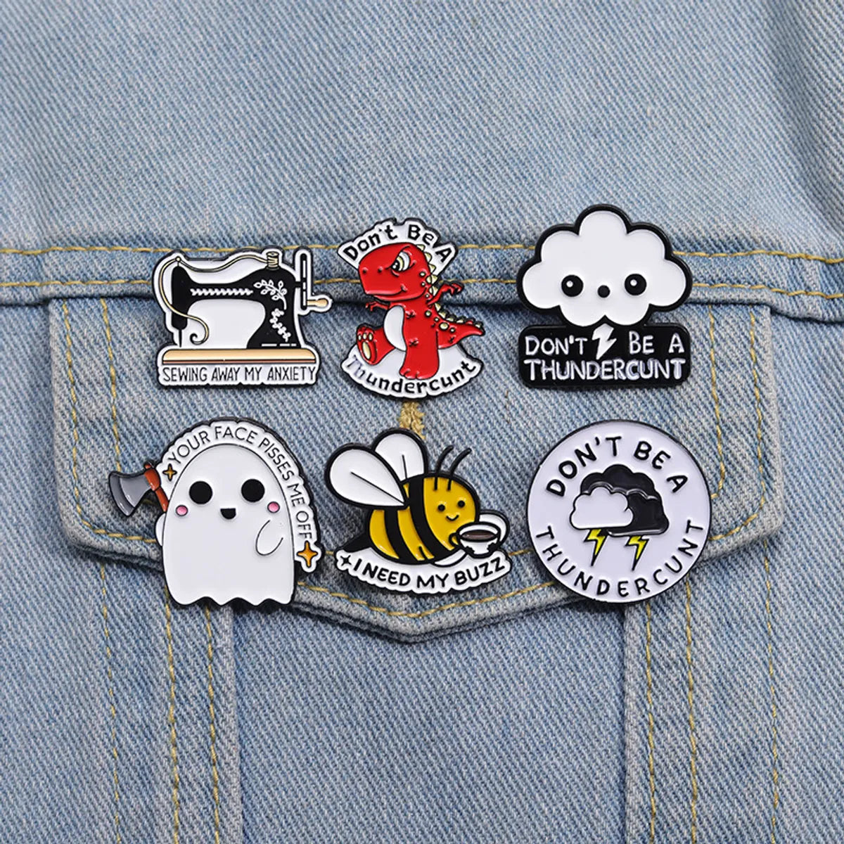 Cartoon Style Cute Clouds Dinosaur Bee Alloy Plating Unisex Brooches