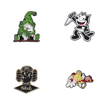 Cartoon Style Cute Cowboy Style Animal Cartoon Character Letter Alloy Stamping Stoving Varnish Plating Unisex Brooches