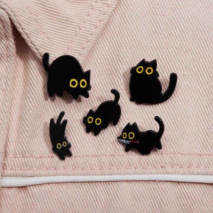 Cartoon Style Cute Cowboy Style Animal Cat Alloy Stamping Stoving Varnish Plating Unisex Brooches